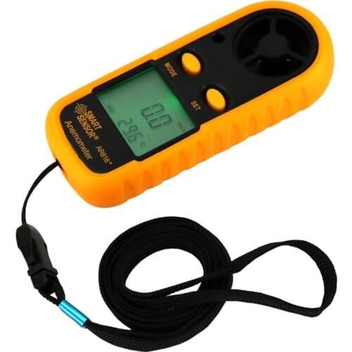 Smart Sensor AR816 Handheld Digital Anemometer Wind Speed Temperature Measurement Wind Level Meter Instrument Analyzer