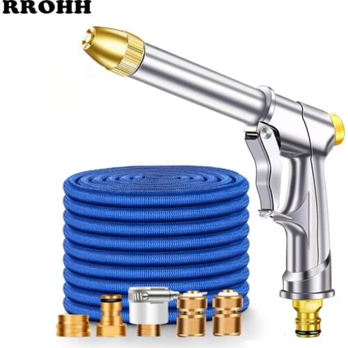 Garden Water Gun Hose Nozzle Water Spray Adjustable High Pressure Power Washer For Plant Flower Household Cleaning Car Washer