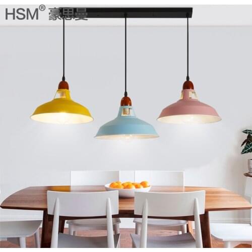 Nordic colorful led Pendant Light Denmark Home foyer Modern Hanging Lamp metal Lampshade Bedroom/Kitchen island pendant Light