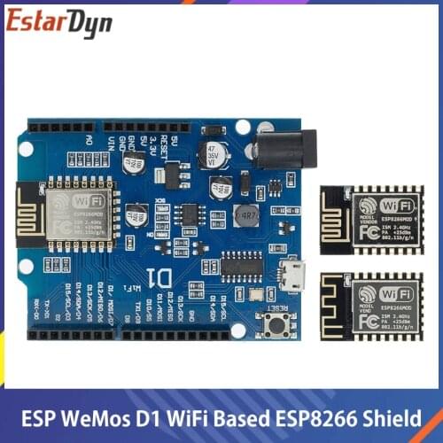 Smart Electronics ESP-12F/12E WeMos D1 WiFi UNO Based ESP8266 Shield for Arduino Compatible IDE
