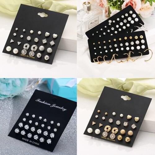 Vintage Rhinestone Earrings Zirconia Round Stud Earrings 2021 Jewelry Irregular Creativity Personality Earrings for Party