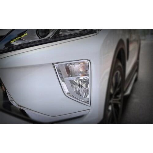 Outside Front Fog Lights Lamps Decoration Frame Cover Trim 2 Pcs ABS Fit For Mitsubishi Eclipse Cross 2018 2019 2020 2021