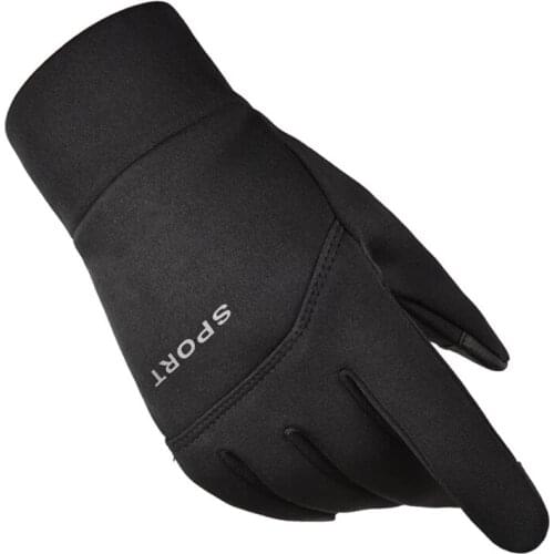 Winter Cycling Gloves Warm Women Men Windproof Touch Screen Anti-slip Sport Gray/Black Gloves Bicycle Bicycle Bike Motorcycle
