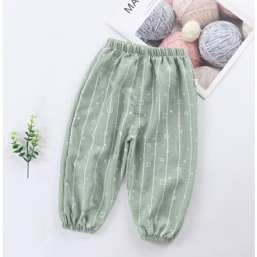 ZWF250 Linen Cotton Pants For Boys Girls Casual Sport Pants Toddler Baby Enfant Kids Children Trousers Kids Harem Pants