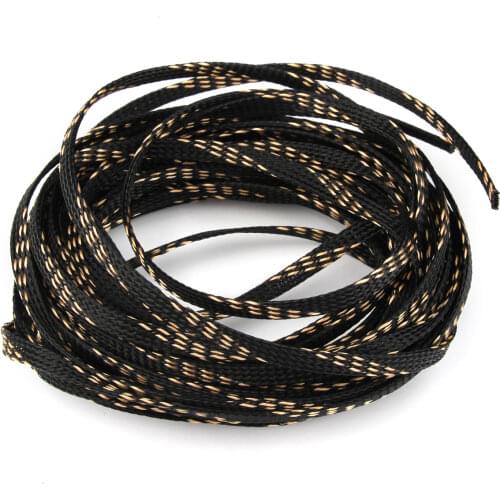 Dropship 10M 4/6/8/10/12/15/20/25mm Insulation Braided Sleeving Tight PET Expandable Cable Sleeves Protection Wire Gland