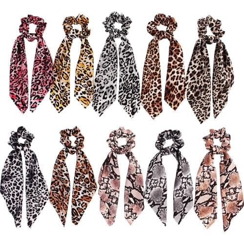 1pc Leopard Women Gum for Hair Elastic Hair Band Ladies Hair Tie Striped Lady Scrunchies Ponytail Hair Accessories for Women