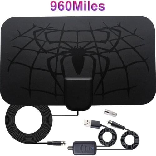 1080 Miles Antena 1080P Digital HDTV Indoor TV Antenna with Amplifier Signal Booster TV Radius Surf Fox Antena Antennas Aerial