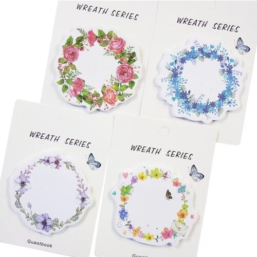 20 Pack/lot Wreath Paper Sticker Decoration Memo Pad DIY Diary Scrapbooking Label Sticker Kawaii