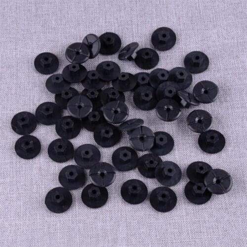 201-990-00-50 50Pcs Black Plastic 4.2mm Auto Nut Self Threading Multi-Purpose Body Interior Fit For Mercedes Benz BMW