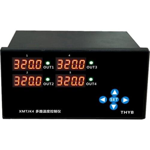 4-channel Digital Temperature Controller with Communication, Multi-channel Temperature Controller RS485 Record Intelligent PID