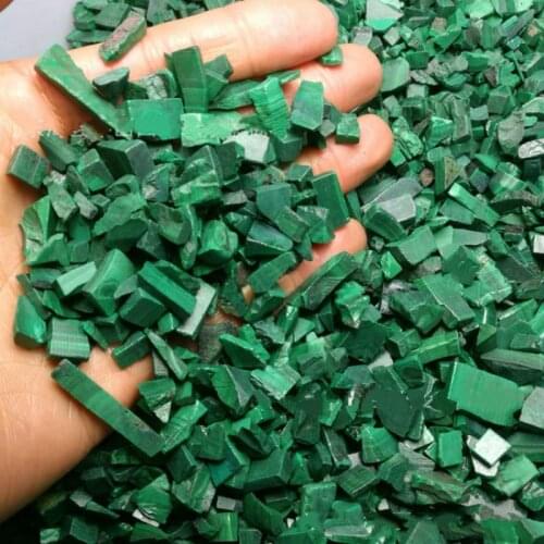 500g Malachite Crystal Gravel Mineral Crystal Chip Beads Home or Fountain Decor Tumbled Stone Degauss Healing Reiki