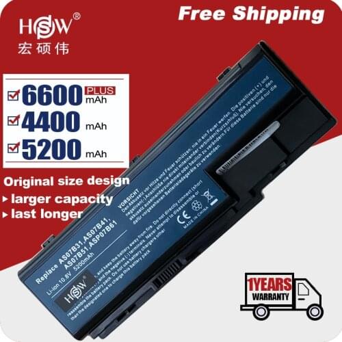 Laptop Battery AS07B31 for Acer Aspire 5310 5230 5235 5520 5720 5920 5930 6530 7520 Series For GATEWAY MC7310u MC732 MC7801u