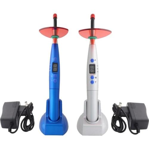 Dental Curing Light Cure Light Cure Lamp Curing Machine Wireless Cordless Solidify BDA164 Silver/Blue