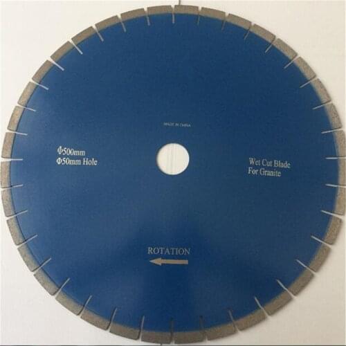 DB48 Made in China 20 Inch D500mm Stone Cutting Blades High Frequency Welding Saw Blades in Blue Hard Granite Cutting Disc 1PC