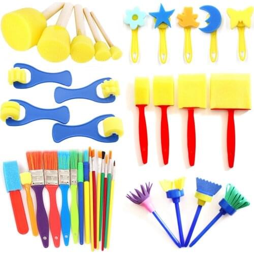 Childrens Educational Toys Painting Supplies Roller Brush Painting Brush Sponge Brush DIY Foam Extension Graffiti Sponge Brush