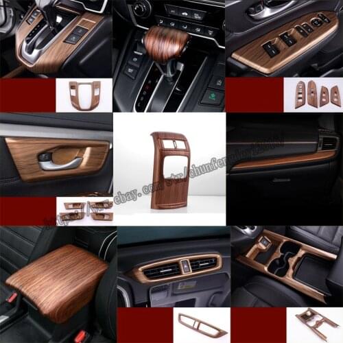 For Honda CRV CR-V 2017 2018 2019 Peach Wood grain Car interior Air outlet decoration cover Trim
