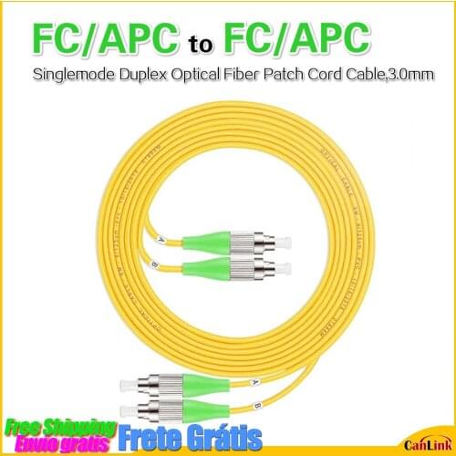 FC /APC to FC/APC 5PCS /lot Singlemode Duplex Optical Fiber Patch Cord Cable,3.0mm,9/125