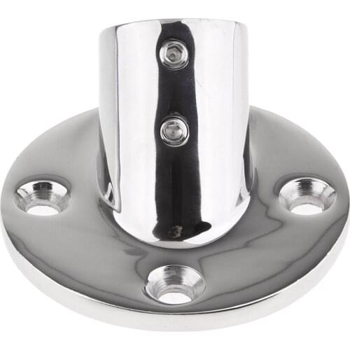 316 Marine-Grade Stainless Steel Boat Hand Rail Fitting 60 Degree Round Base for 1 Inch Tubing
