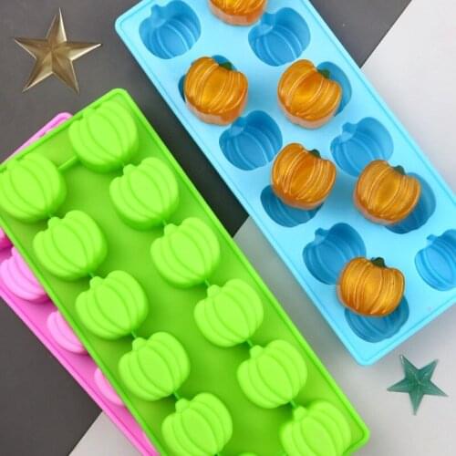 Halloween Ice Mold Pumpkin Cake Silicone Mould Halloween Decoration Ice Cube Mold Suitable For Jelly Candy Chocolate Cookie
