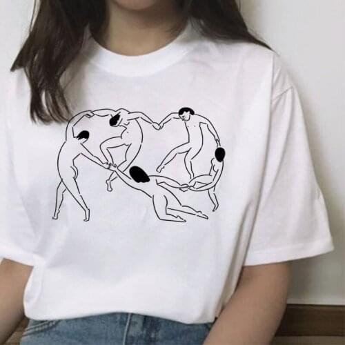 Matisse Women T Shirt Harajuku Clothing Print Kawaii Summer Casual Cartoon T-shirt Art Streetwear Tops Femme Korean Graphic