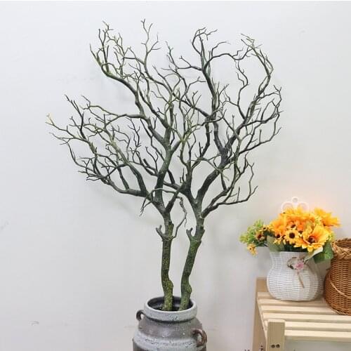 Artificial Flowers Coral Branch Fake Flower Simulation Bouquet Plant Big Tree Branch Wedding Home Party Decoration Plant DIY