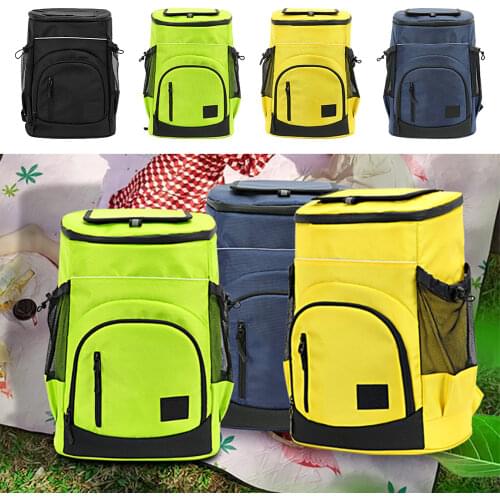 30L Outdoor Picnic Wear Resistant Waterproof Leakproof Cooler Backpack With Mesh Bag Durable Beach Insulated Hiking Camping
