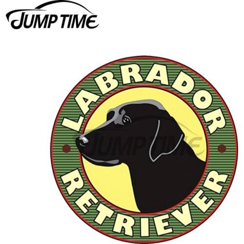 JumpTime 13 x 13cm For Labrador Retriever Sign Car Stickers Creative Refrigerator Decal Personality Waterproof Vinyl Car Wrap