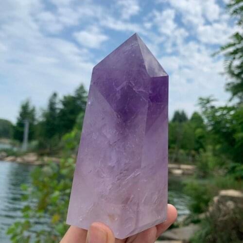 Beautiful natural amethyst tower as gift wholesale for home decor