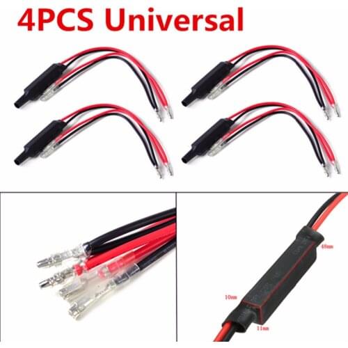 Krator 4Pcs 12V 10W Load Resistors Blinker Resistor For Motorcycle LED Turn Signal Lights