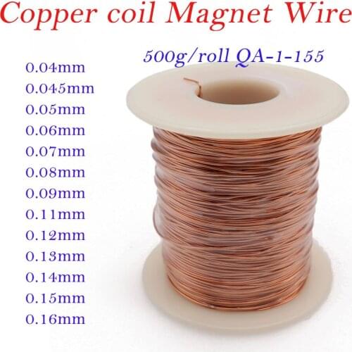 0.04-0.16mm copper wire Magnet Wire Enameled Copper Winding wire Coil Copper Wire Winding wire Weight 500g
