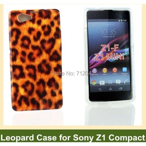 Fashion Leopard Zebra Pattern Print Soft TPU Gel Cover Case for Sony Xperia Z1 Compact /Z1 Mini/M51w Free Shipping