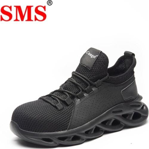 SMS Male Work Sneakers Toe Cap Work Safety Boot Comfort Men Boots Anti-puncture Safety Shoes Men Indestructible Shoes Work Boots