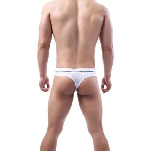 1PCS Hot sale Mens Thong Shorts Fashion Sexy Gun Egg Separation Panties Cotton Tide Low Waist Exotic Clothing Dropshipping