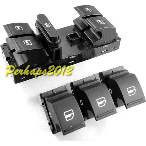 Set for Jetta Golf GTI Rabbit Passat MK5 Main Window Switch 05-2010 1K4959857B, 7L6959855B
