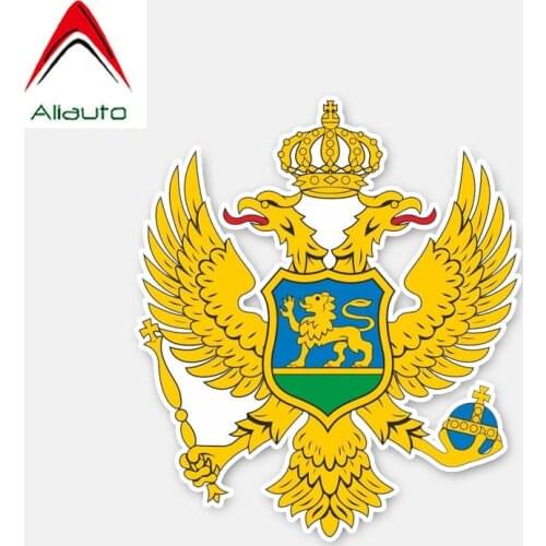 Aliauto Fashion Car Sticker Montenegro Coat of Arms Auto Styling PVC Decal Cover Scratches for Turkish Hyundai Bmw E92,10cm*9cm