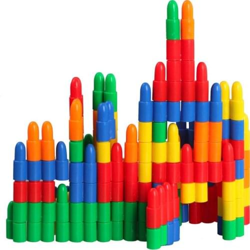 Bullets Plastic building Blocks Assemble Creative Large Shells Children Early Education Plastic Block Toys Kids Gift