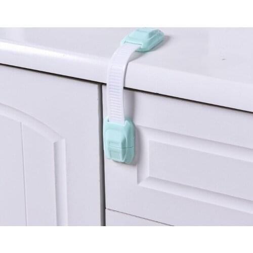 H55B 20 Pcs Child Safety Cabinet Locks Soft Strap Drawer Locks for Door Cupboards Fridge with Strong Adhesive