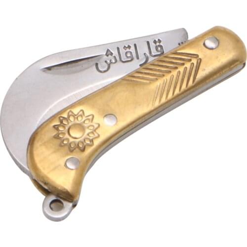 Retro Carving Small Pocket Keychain Tactical Mini Folding Folder Knife Brass New Compact, easy to carry Multifunctional tools