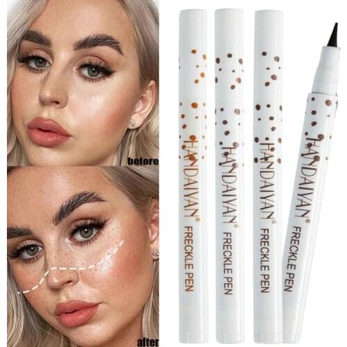 1pcs Natural Lifelike Freckles Pen Long Lasting Waterproof Dot Spot Pen Faux Freckles Makeup Pen Create Natural Sunkissed Makeup