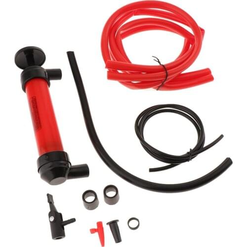 Siphon Kit – Pump, Tubes, Connectors, Adapters – Fuel, Gasoline Gas, Water, Oil, Fluid Transfer & Inflator