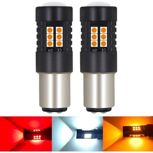 2x Signal Lamp P21/5W 7443 Led 1157 Brake Backup Light Bulb 3030SMD Ba15s Led P21W Bau15s Bay15d Led Canbus Lamp Car Red 12V 24V