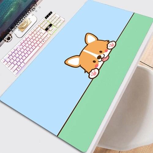 Corgi Cute Butt Pad Mouse Xxl Carpet Keyboard Extended Big Mousepad Computer Mat Game For Table Pc Mats Gaming Gamer Girl Pads