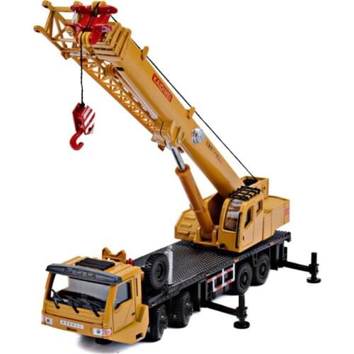 1:55 Alloy Engineering Vehicle Long Arm Large Crane Simulation Childrens Toy Car Model Truck Forklift Roller Bulldozer Xmas