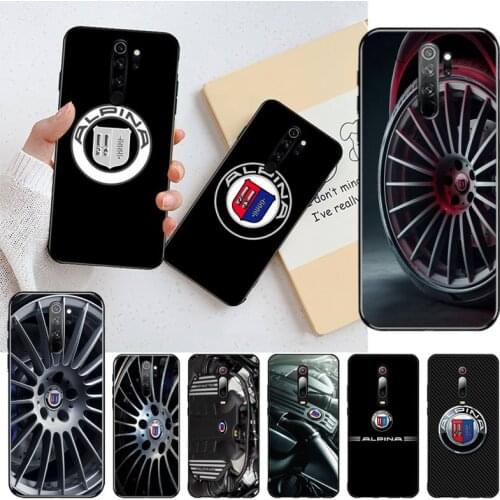 Sports racing car Alpina Logo Black Soft Shell Phone Case Capa for Redmi Note 8 8A 8T 7 6 6A 5 5A 4 4X 4A Go Pro
