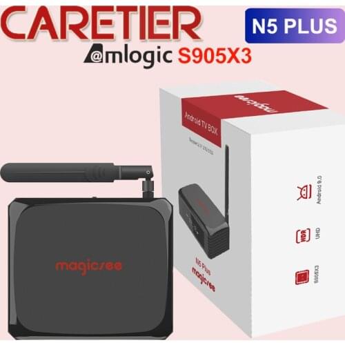 5PCS DHL Free Magicsee N5 Plus S905X3 Android 9.0 TV BOX 4G/64G 2.4/5G BT4.0 Support HDD Install