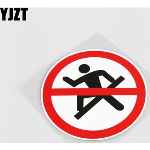 YJZT 12CM*12CM Interesting No Climbing PVC Car Sticker Motorcycle Decal Car-styling 13-0081