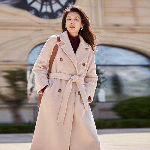 Joyful 2021 winter coat home European and American wool and cashmere long-sleeved small woolen coat women