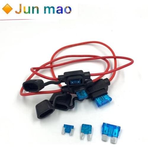 1Set Medium/Mini/Micro Car Waterproof Fuse Box Blade Type In Line Fuse Holder Power Socket 18/16/14/12/10AWG 5A10A20A30A40A50A