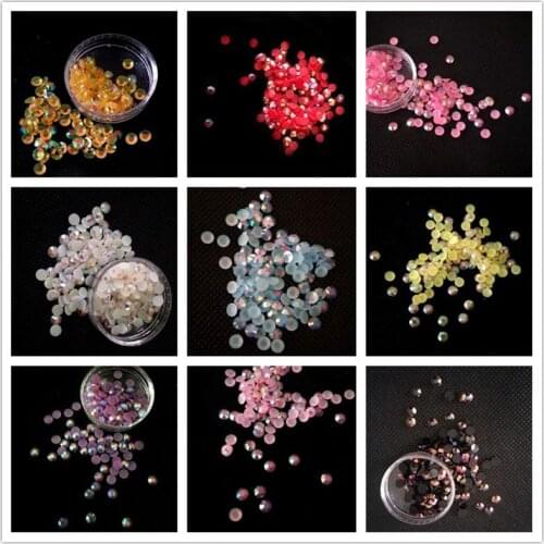 12 color 4MM Nail Glitter AB Colorful 3D Acrylic Rhinestone Crystal DIY Nail Art Decoration Manicure tools
