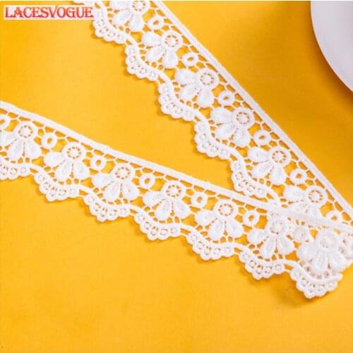 19yards 3.5cm Cotton embroidery Lace ribbon Handmade DIY material Garment needlework sewing accessories Clothing edge fabric 461
